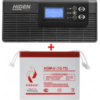 ИБП Hiden Control HPS20-0312 (12в 300Вт) + Аккумуляторная батарея Рубин AGM-U 12-75