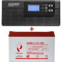 ИБП Hiden Control HPS20-0312 (12в 300Вт) + Аккумуляторная батарея Рубин AGM-U 12-100