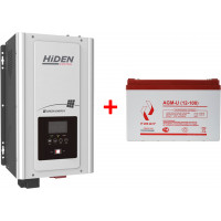 ИБП Hiden Control HPS30-1512 (12в 1500Вт) + Аккумуляторная батарея Рубин AGM-U 12-100