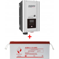 ИБП Hiden Control HPS30-1512 (12в 1500Вт) + Аккумуляторная батарея Рубин AGM-U 12-200